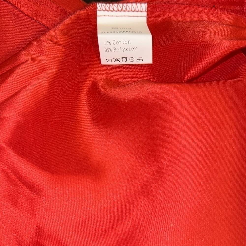Red Lace and Satin Dress - Picture 12 of 12